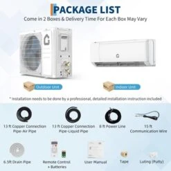 18000 BTU Wifi Mini Split AC, 21 SEER2 208-230V Inverter Ductless Wall AC W/WiFi & Alexa Compatible, Cools Rooms Up To 1250 Sq.Ft, Energy Efficient -Furniture GUEST fa8a10f4 2567 495d 86a3 41d11adebb27