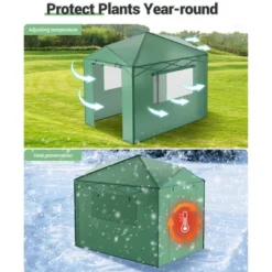 6x8 FT Portable Pop Up Greenhouse For Plants, Indoor & Outdoor Gardening Tent With Zipper Roll-Up Door -Furniture GUEST fa9f42fd ad77 4db3 838e 69dd54658663