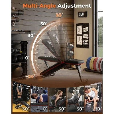 TROPOW Adjustable Weight Bench ¨C 660LB Capacity 5-Level Incline/Decline Foldable Exercise Bench For Home Gym & Full-Body Training (Black, 1-Pack) 3 TROPOW Adjustable Weight Bench ¨C 660LB Capacity 5-Level Incline/Decline Foldable Exercise Bench For Home Gym & Full-Body Training (Black, 1-Pack)