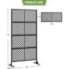 Freestanding Metal Privacy Screen For Outdoor Patio - Heavy-Duty Rust-Resistant Decorative Fence Panel | Weatherproof Design | Patio -Furniture GUEST fcb3a002 4209 43d9 af77 38d5f8bf3d83