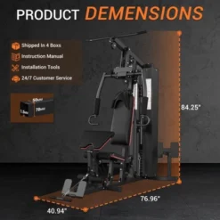 Home Gym, Exercise Equipment - All In One Multifunctional Full Body Workout Machine With 150LBS Weight Stack & Pulley System -Furniture GUEST fd58c875 1577 4bda 8fcf 68a52398a24a