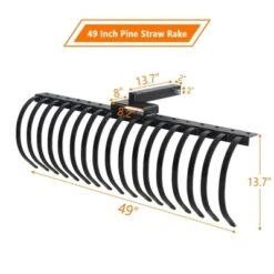 Lawn Rake, Pine Straw Rake Tow Behind - 125cm Work Width Dethatcher With 17 Steel Tines, Fits 2-Inch Receiver For Tractors, ATV/UTV -Furniture GUEST fe325d51 e13d 49c0 8b30 a19c40da3995