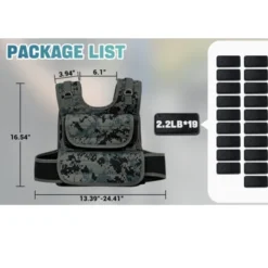 Adjustable Weighted Vest For Men, 44 LB Weight Vest Adjustable Wearable Weights For Strength Training -Furniture GUEST fe3aeab8 1926 464f 8817 4656320e934c