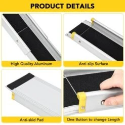 6 FT Telescoping Wheelchair Ramp For Home Steps, Aluminum Portable Wheelchair Ramps With Carrying Bag -Furniture GUEST fe743d50 a390 424a a36c e24515c1c7a4
