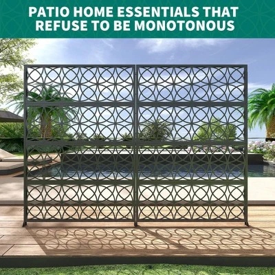 Metal Privacy Screen - Rust-Proof Scroll Design For Yard, Flower Bed Borders & Patio Dividers, Snap-Together Installation 9 Metal Privacy Screen - Rust-Proof Scroll Design For Yard, Flower Bed Borders & Patio Dividers, Snap-Together Installation - Image 7