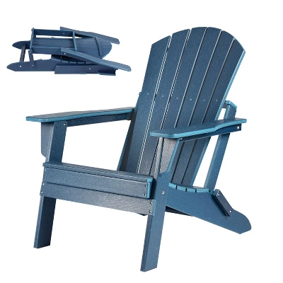 Folding Adirondack Chair, Oversized HDPE Adirondack Chairs With Weather Resistant, Outdoor Fire Pit Chair 9 Folding Adirondack Chair, Oversized HDPE Adirondack Chairs With Weather Resistant, Outdoor Fire Pit Chair - Image 7