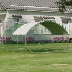 Chicken Coop, Large Chicken Run 9.8x13.1x6.5Ft - Metal Walk-in Cage With Cover, Outdoor Shelter For Ducks, Rabbits, Backyard Farm -Furniture GUEST fee804df c23d 43fe b4a5 b15570163907