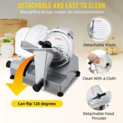 Meat Slicer, 10" Electric 240W Slicer With Stainless Steel Blade - Adjustable Thickness For Restaurant, Deli & Home -Furniture GUEST ff568e6a 7eb5 47c0 b274 452d77c676d9