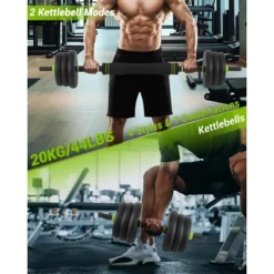 Adjustable Dumbbell Set & Home Gym Weights - 44LB 4-in-1 Space-Saving System With Kettlebell/Barbell Conversion -Furniture GUEST ff66094a eb48 4e83 a1ba bdc832fdb0bc