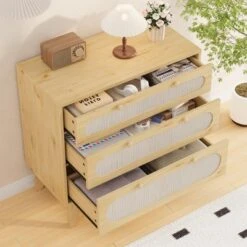 Rattan Nightstand With Drawers, Modern Large Bedside Table Night Stand For Bedroom 10 Rattan Nightstand With Drawers, Modern Large Bedside Table Night Stand For Bedroom -Furniture GUEST ff66d05c 6357 434e a99e 1cec11a2987c