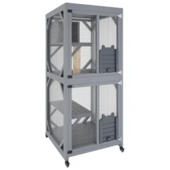 Outdoor Cat Enclosure - 4 Tiers On Wheels With Weatherproof Roof, Platforms, Resting Box, Scratch Post (68'' Window Catios) 18 Outdoor Cat Enclosure - 4 Tiers On Wheels With Weatherproof Roof, Platforms, Resting Box, Scratch Post (68'' Window Catios) -Furniture GUEST ffec7dd2 eb69 4880 bad8 14fd41ca55a7